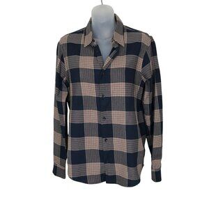 Sandro Paris Men's Plaid 100% Cotton Button Down Shirt Size XS